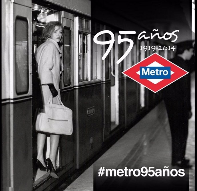 Cartel aniversario Metro Madrid