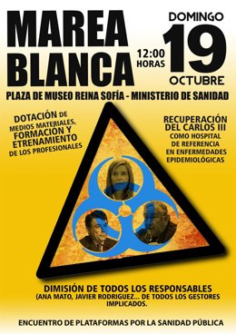Cartel de la Marea Blanca de este domingo