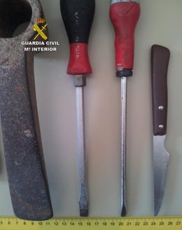 Objetos incautados por la Guardia Civil