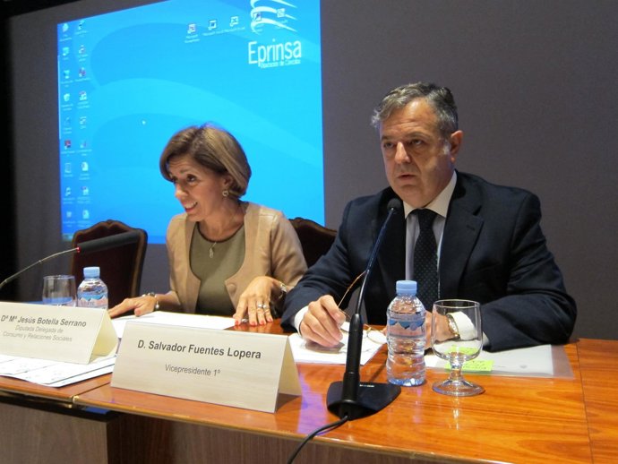 Botella y Fuentes en la inauguración de la jornada