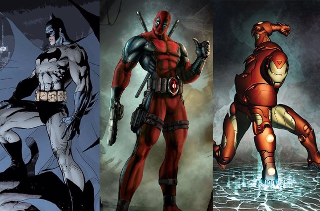 Batman, Deadpool y Iron Man