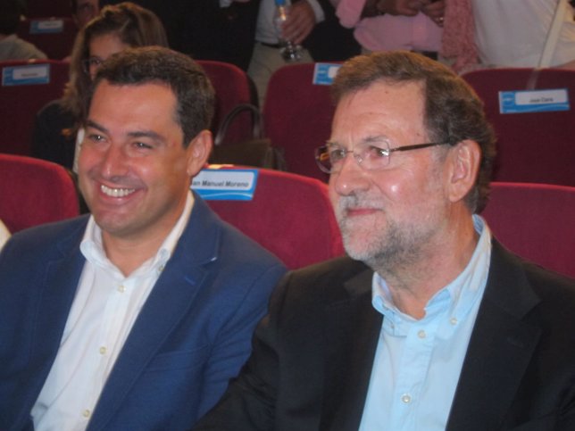 Juanma Moreno y Mariano Rajoy