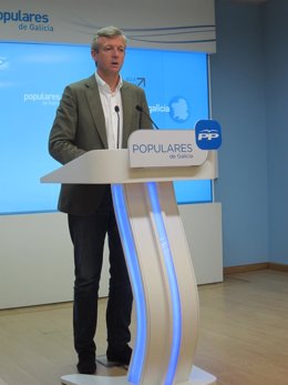 Alfonso Rueda, tras el comité de dirección del PPdeG