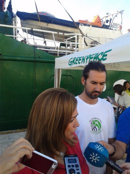 Consejera Medio Ambiente Junta  con Greenpeace