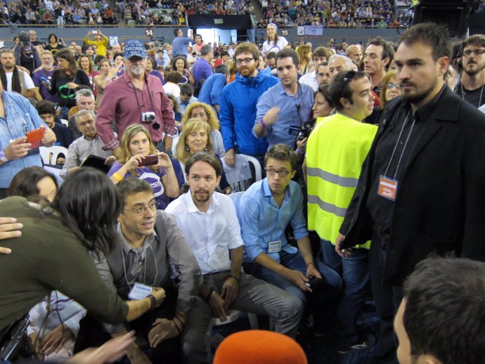 Iglesias y Monedero, en la Asamblea de Podemos
