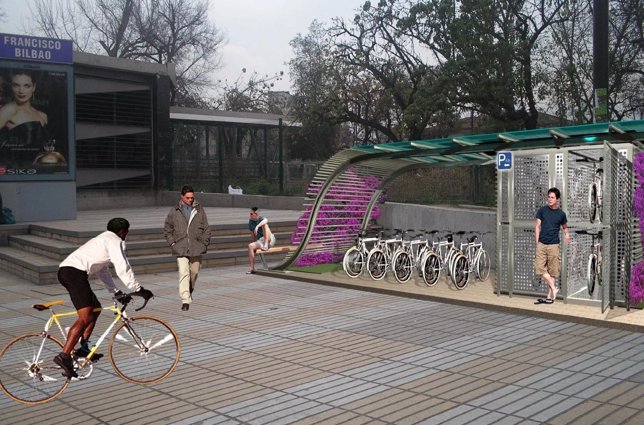 Estacionamiento aparcamiento vigilado de bicicletas