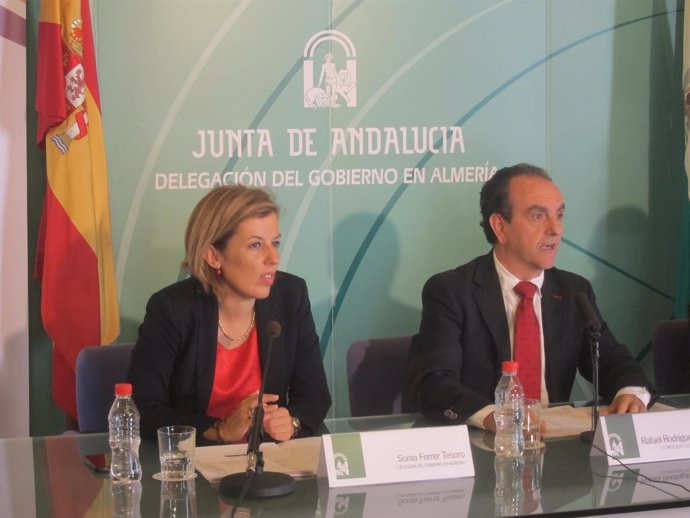 Rodríguez, en rueda de prensa en Almería