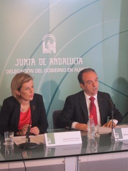 Rodríguez, en rueda de prensa en Almería
