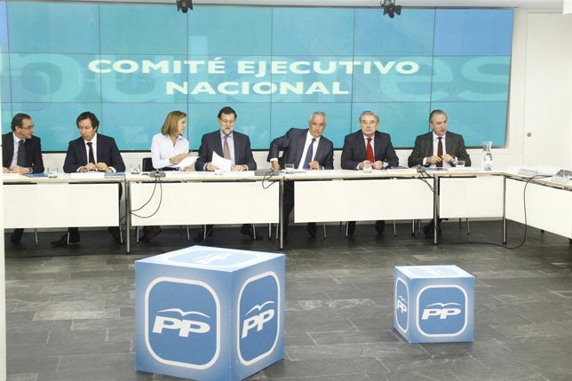 Cospedal, Arenas, Rajoy en el Comité Ejecutivo Nacional del PP