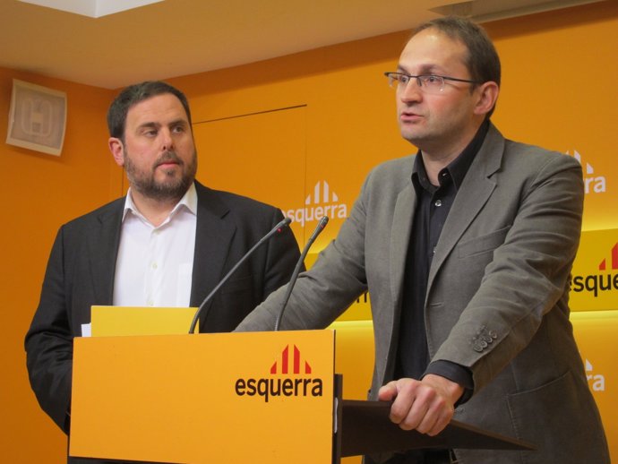 Oriol Junqueras (ERC) Y Joan Herrera (ICV)