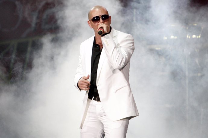 Pitbull Durante Un Concierto