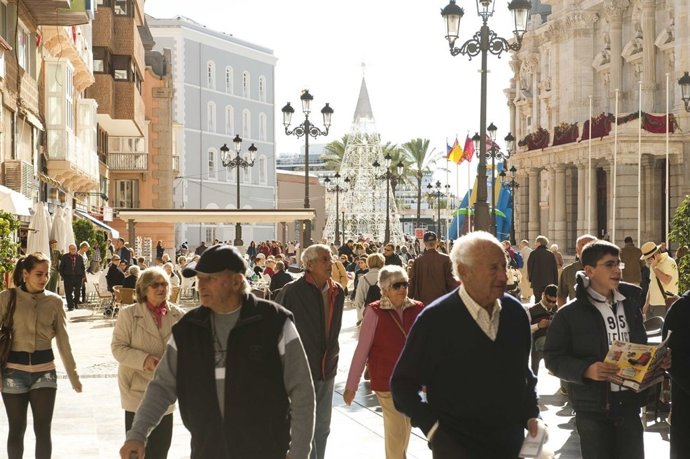 Turistas extranjeros en la ciudad de Cartagena