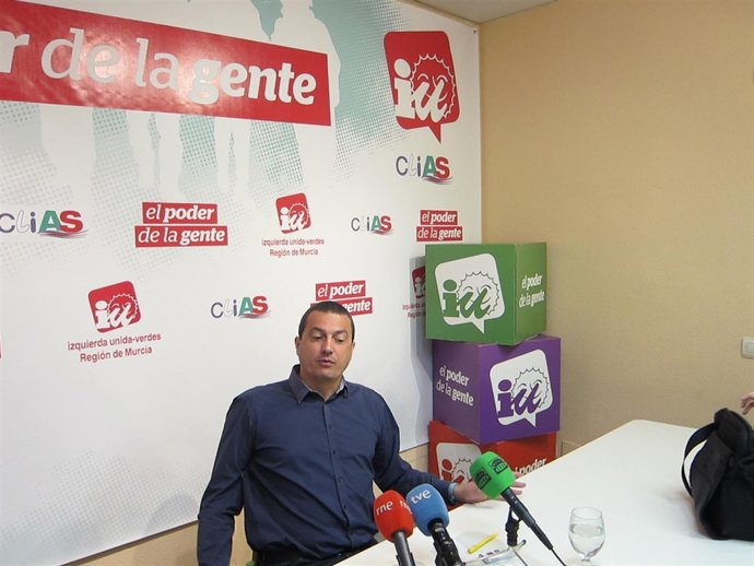 El coordinador de IU-Verdes en la Región, José Antonio Pujante