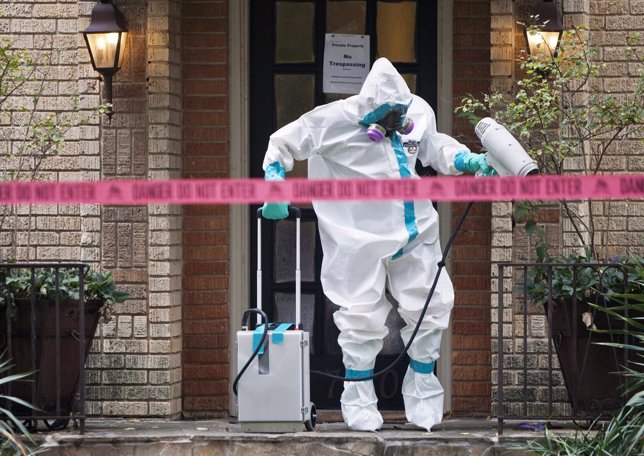 Tareas de desinfección de ébola en EEUU