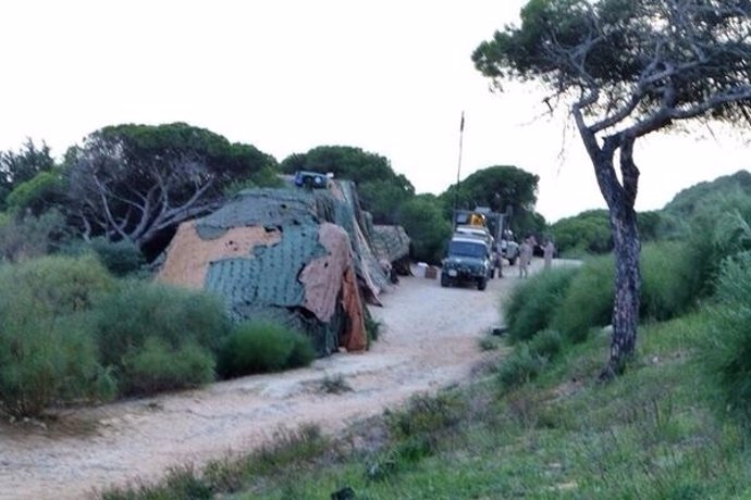 Maniobras militares en Barbate