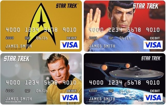 Tarjetas VISA de Star Trek