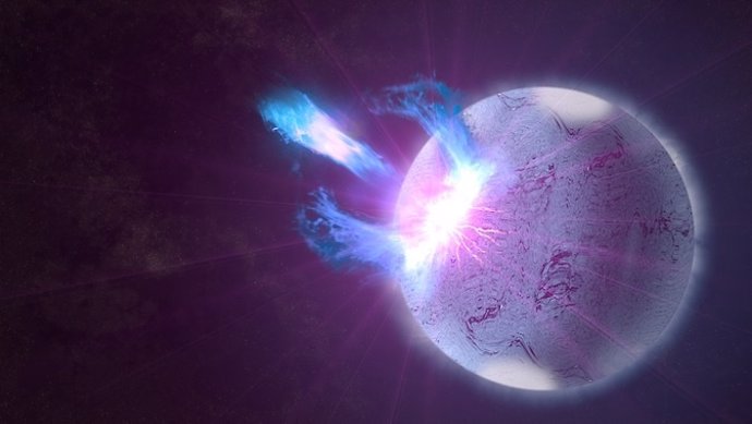 Explosión en un magnetar