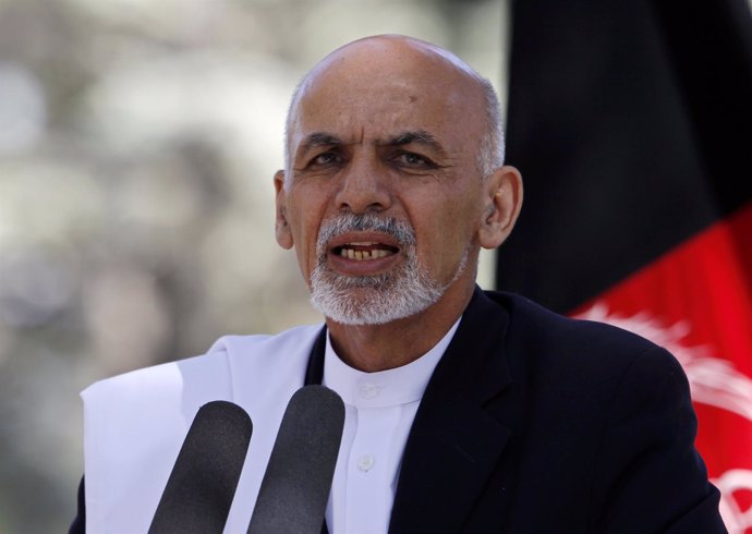El Presidente afghano, Ashraf Ghani, en un discurso.