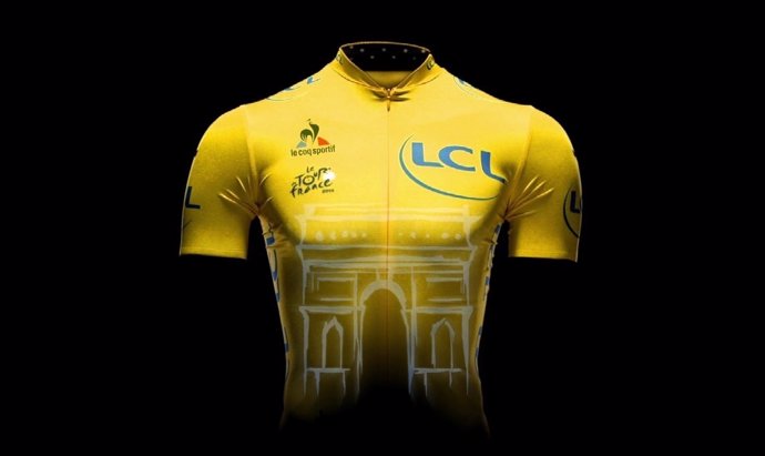 El maillot amarillo 2015, homenaje a la 40º llegada del Tour en los Campos Elíse
