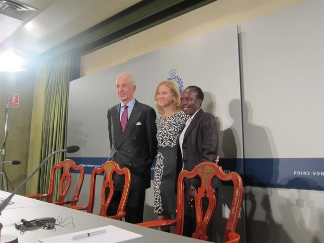 Por la izquierda, Hirsch, Wittenber y Chepkite. 