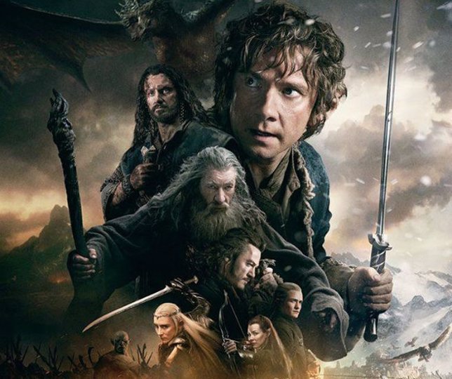 Póster final de El Hobbit: La batalla de los cinco ejércitos