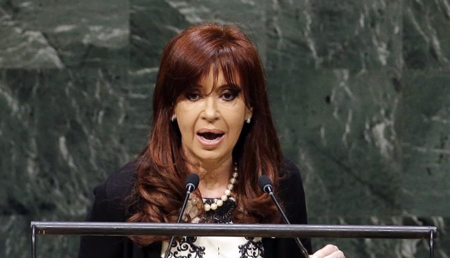 La presidenta de Argentina, Cristina Fernández de Kirchner, en la ONU