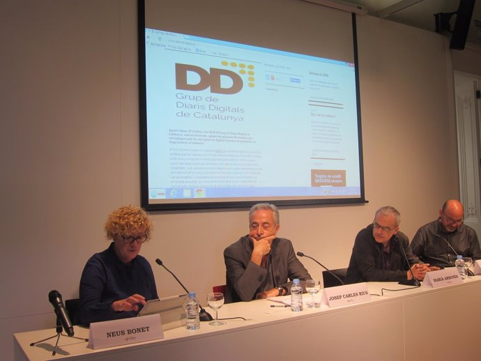 N.Bonet, J.C.Rius, M.Arbonès y T.Prados, en presentación de GDDC