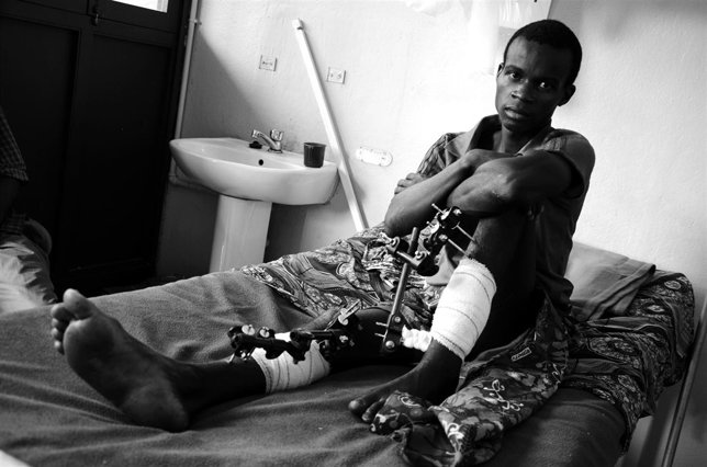 Víctima de la violencia en BAngui