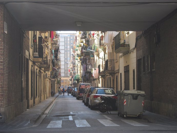 Calle del barrio de la Barceloneta