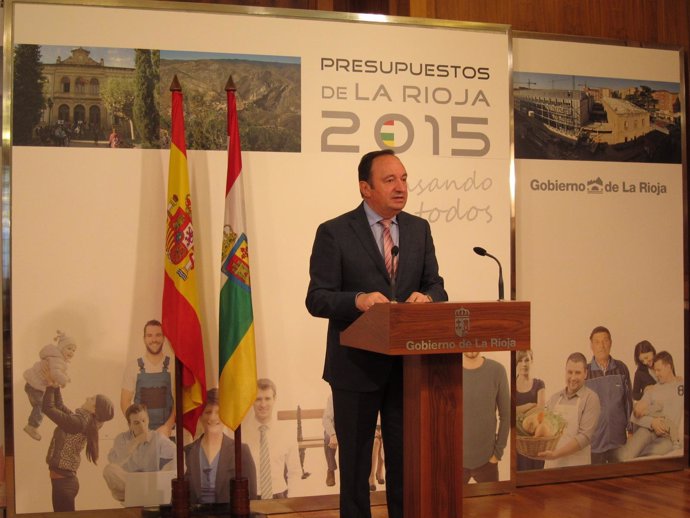 Pedro Sanz, presidente de La Rioja presenta Presupuestos 2015