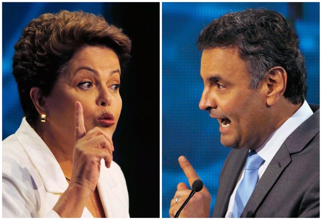 Dilma Rousseff y Aecio Neves, candidatos a la presidencia de Brasil