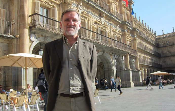 El presidente de MSF en la Plaza Mayor de Salamanca