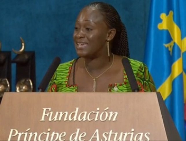 Caddy Adzuba en Premios Príncipe de Asturias 2014