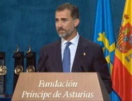 El Rey Felipe VI en la gala de los Premios Príncipe de Asturias 2014