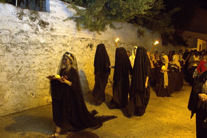 Recreación de un funeral romano en Munda Mortis