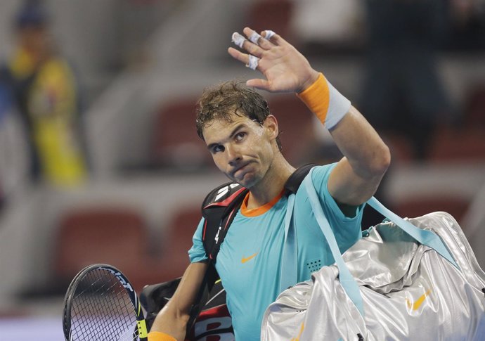 Rafael Nadal tras perder en el torneo de Pekín