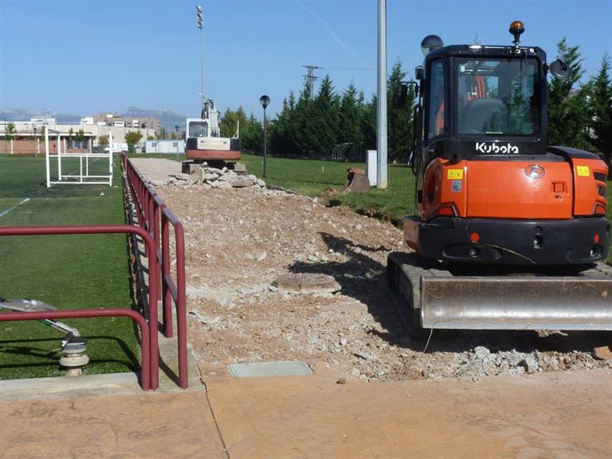Obras del campo de rugby