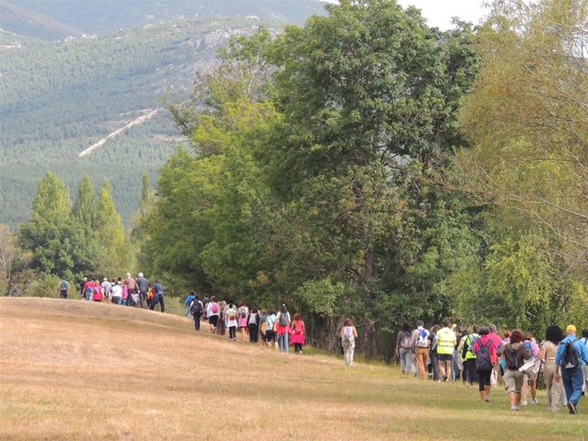 Participantes en una de las rutas