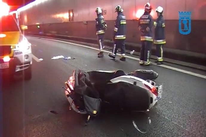 Un motorista en estado grave tras un accidente