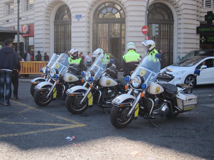 Imagen de archivo de policías locales en Valencia