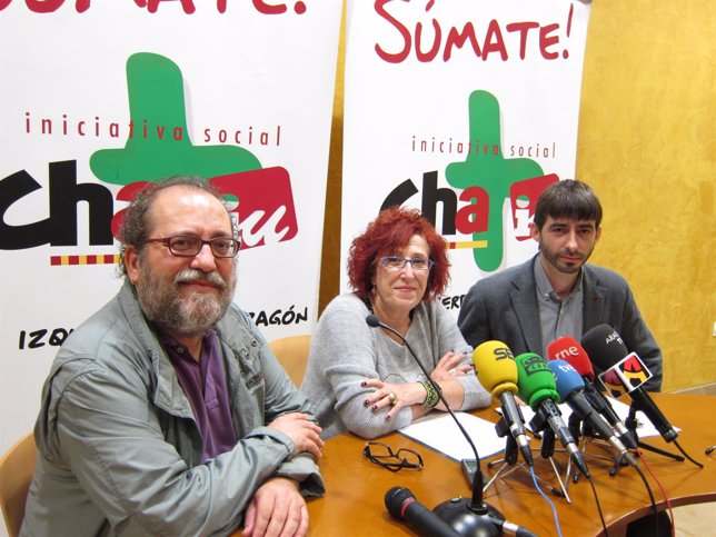 Chesús Yuste, Maribel Martínez y Álvaro Sanz, este lunes en rueda de prensa