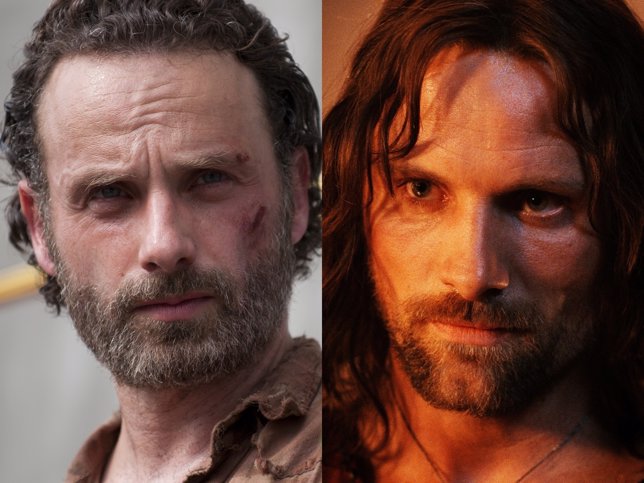 Rick Grimes de The Walking Dead y Aragorn de El señor de lso anillos