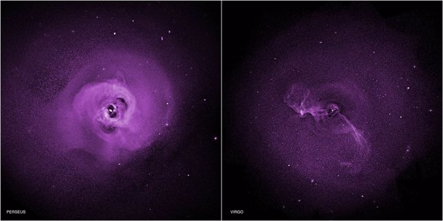Cúmulos de galaxias Perseo y Virgo