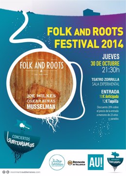 Cartel anunciador de Folk and Roots