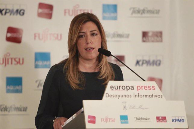 Susana Díaz en los Desayunos de Europa Press