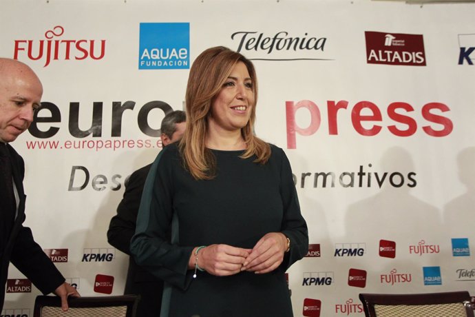 Susana Díaz en los Desayunos de Europa Press