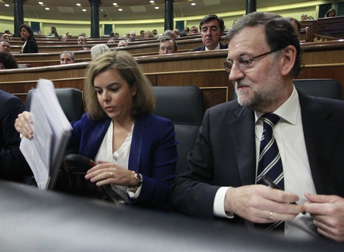 Soraya Sáenz de Santamaría y Mariano Rajoy