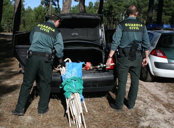 Material intervenido a los detenidos