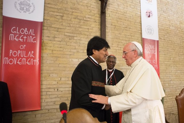 Evo Morales y el Papa Francisco