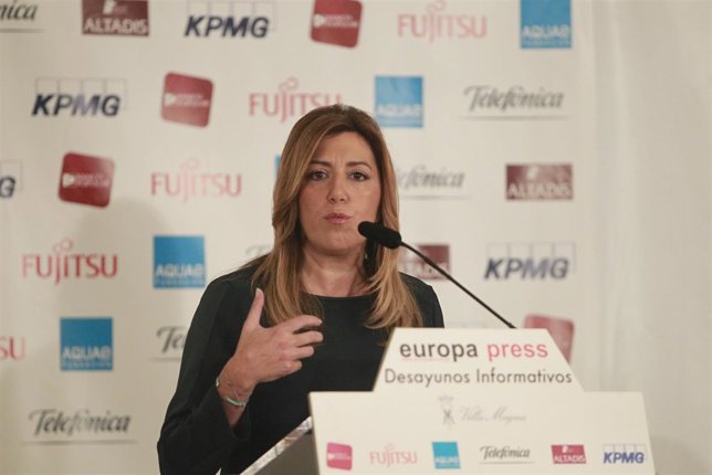 Susana Díaz en los Desayunos de Europa Press